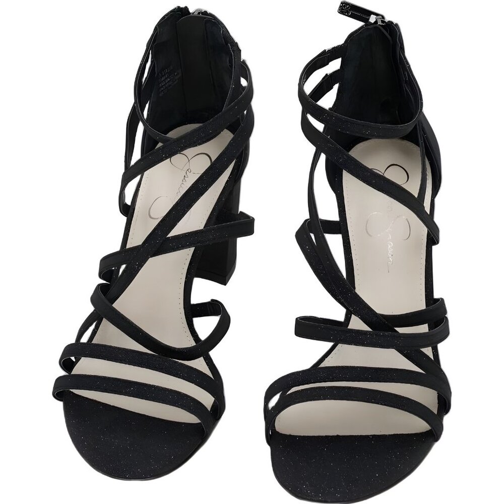 Jessica Simpson Stassey Strappy Block Heel Sandal Black Women's US 9.5 - Picture 5 of 6